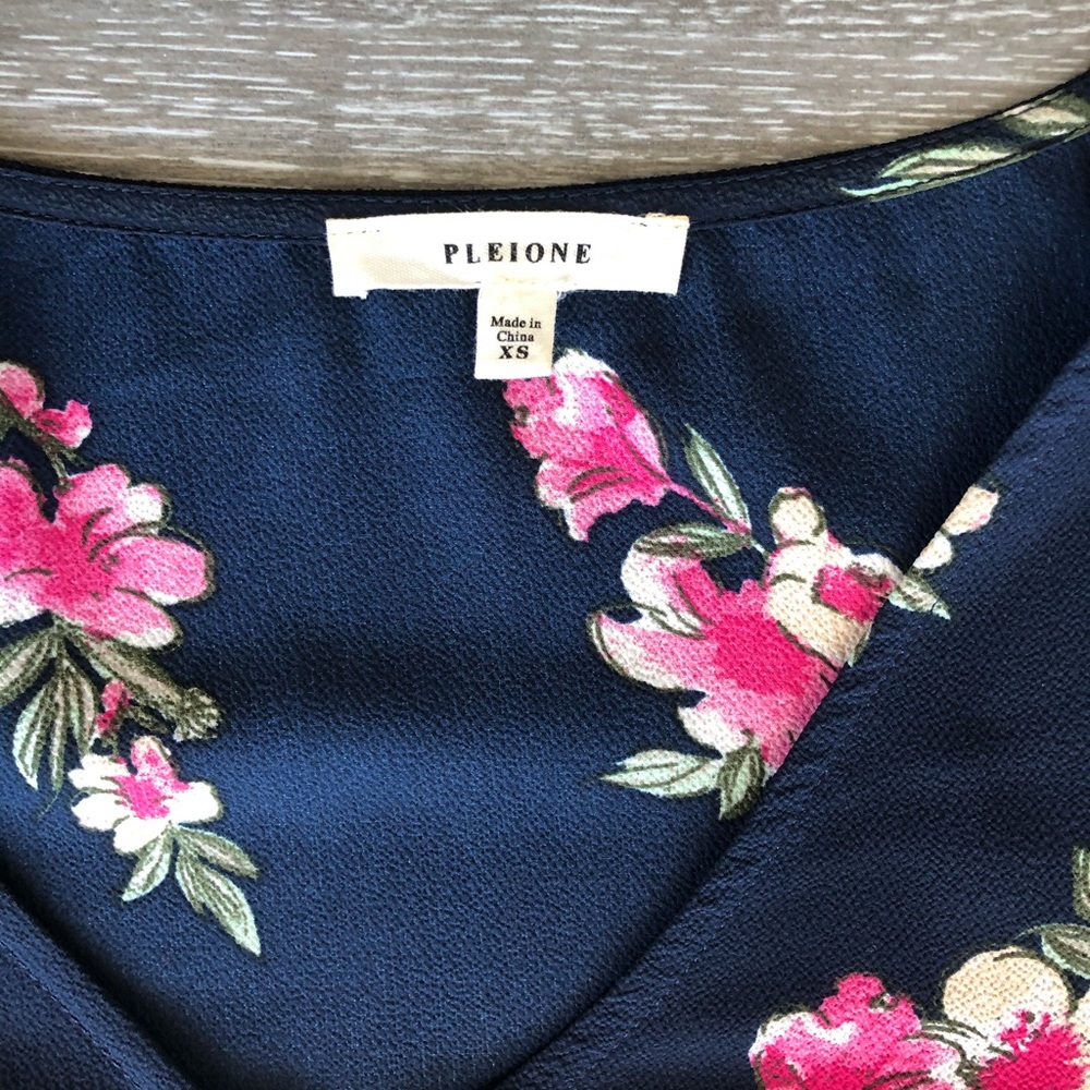 Pleione bell sleeve, tie-front blouse